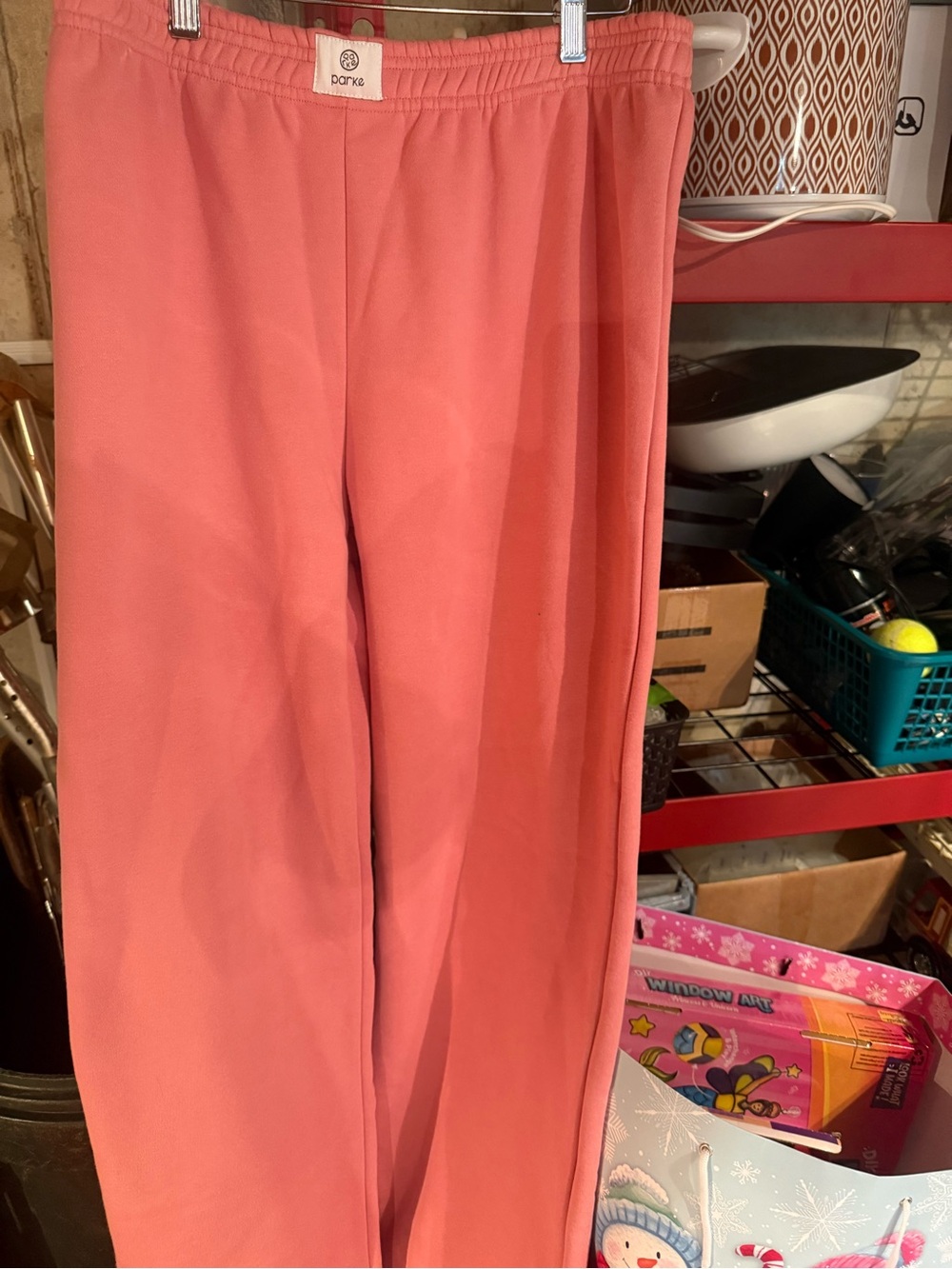 Parker Coral Wide-Leg Elastic Waist Pants